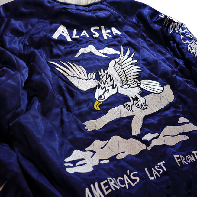 HOUSTON ヒューストン HAWK ( 鷹 ） 刺繍 キルティング スカジャン