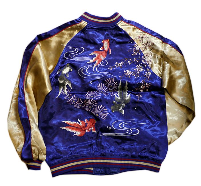 新色入荷 Japanesque(ジャパネスク） 桜出目金柄 刺繍 リバーシブル