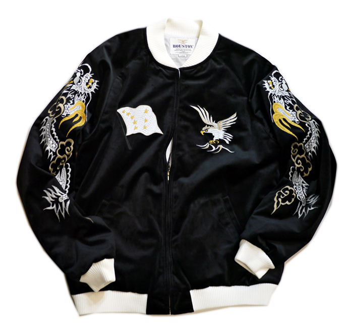 HOUSTON (ヒューストン） ベルベット（別珍）スカジャン ALASKA MAP