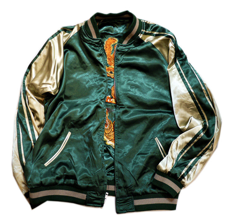 花旅楽団 [ 九尾の狐 ] 刺繍 リバーシブルスカジャン SSJ-510 ダーク