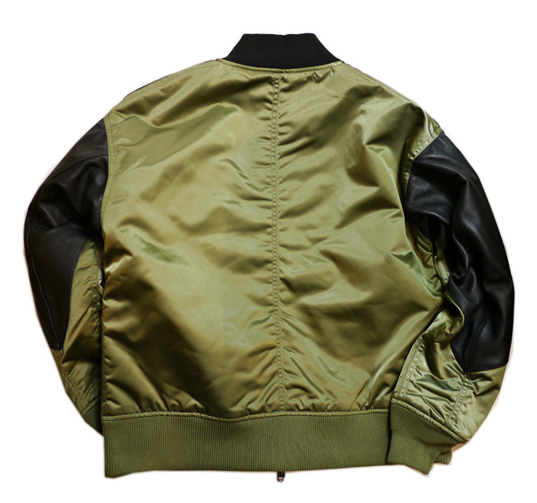 JACKROSE（ジャックローズ） ラムレザー切り替えMA-1ジャケット