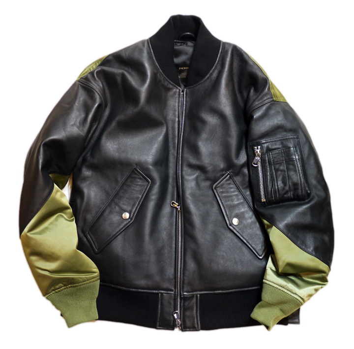 JACKROSE（ジャックローズ） ラムレザー切り替えMA-1ジャケット