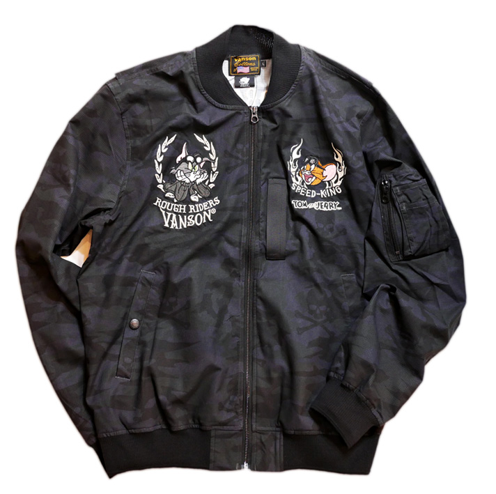 vanson （バンソン） トムとジェリー コラボ サマーメッシュMA-1