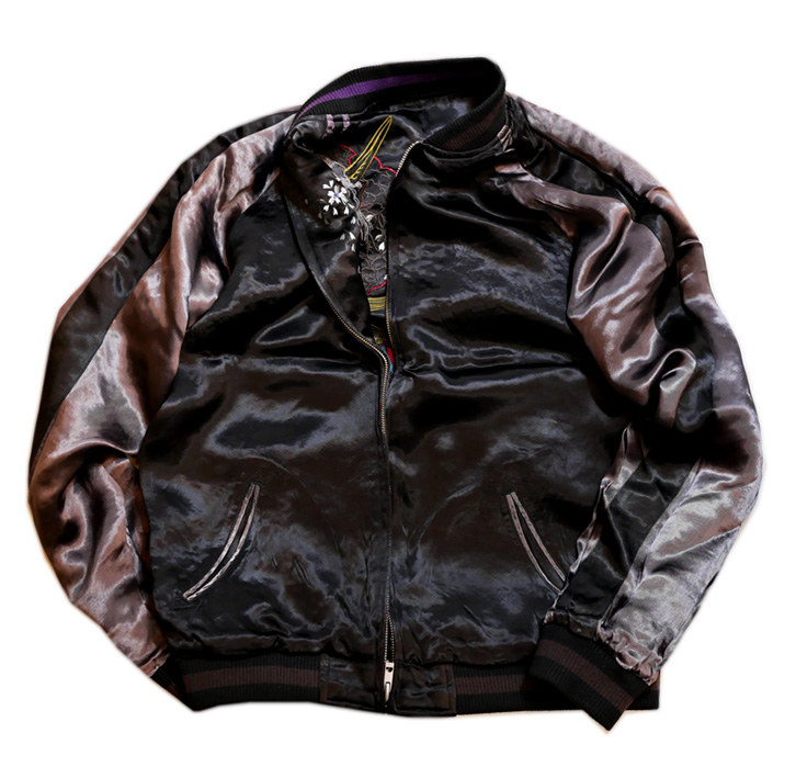 さとり satori [ 般若と骸骨花魁 ] 刺繍 リバーシブルスカジャン GSJR