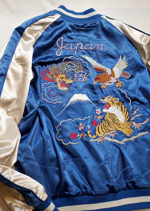 Japanesque （ジャパネスク）別珍／サテン リバーシブルスカジャン 龍