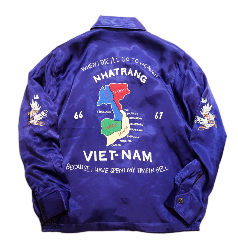 HOUSTON (ヒューストン） レーヨンサテン ベトナム ジャケット [ MAP