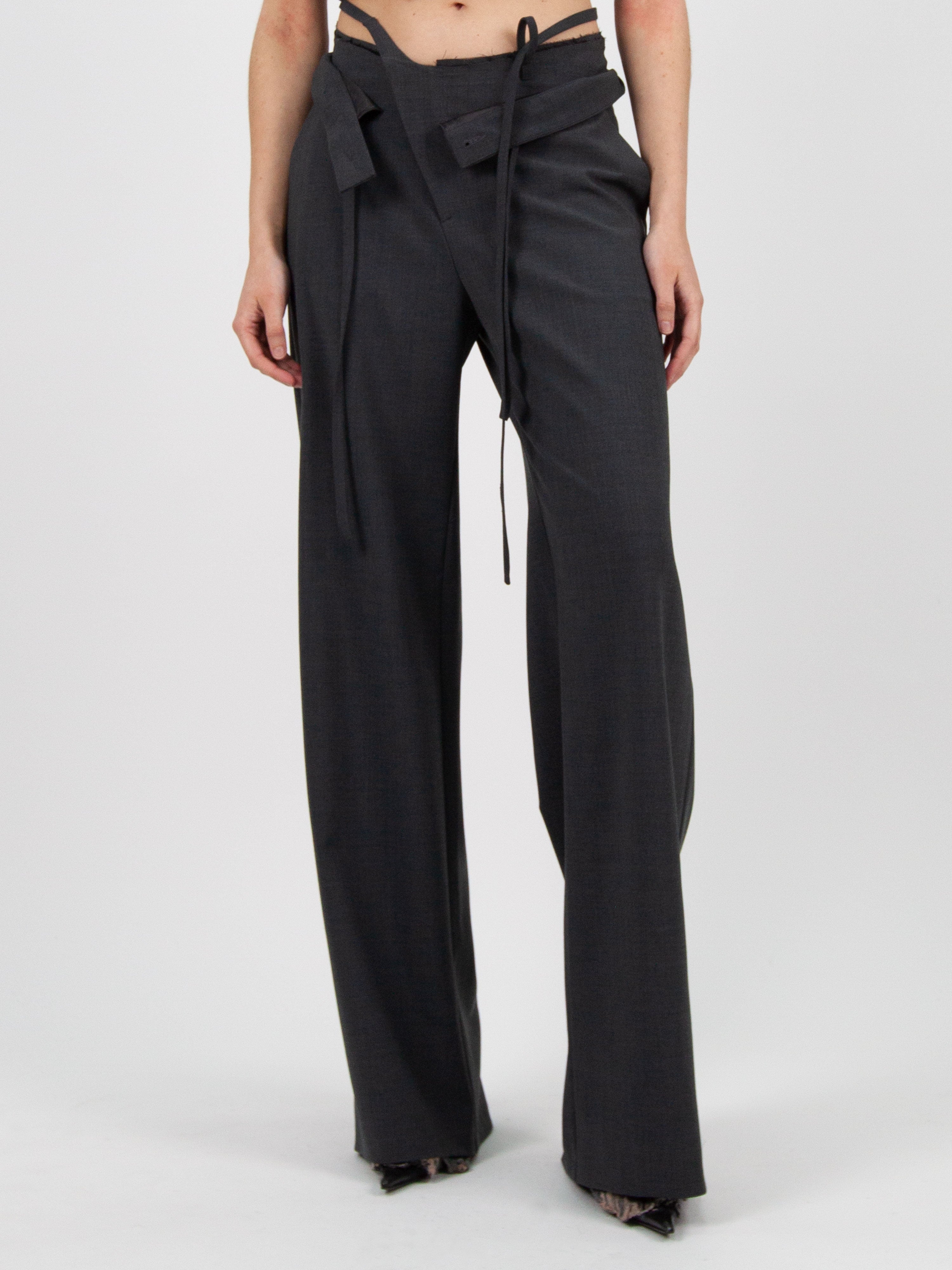 Ottolinger Double Fold Suit Trousers Anthracite – ESSXNYC