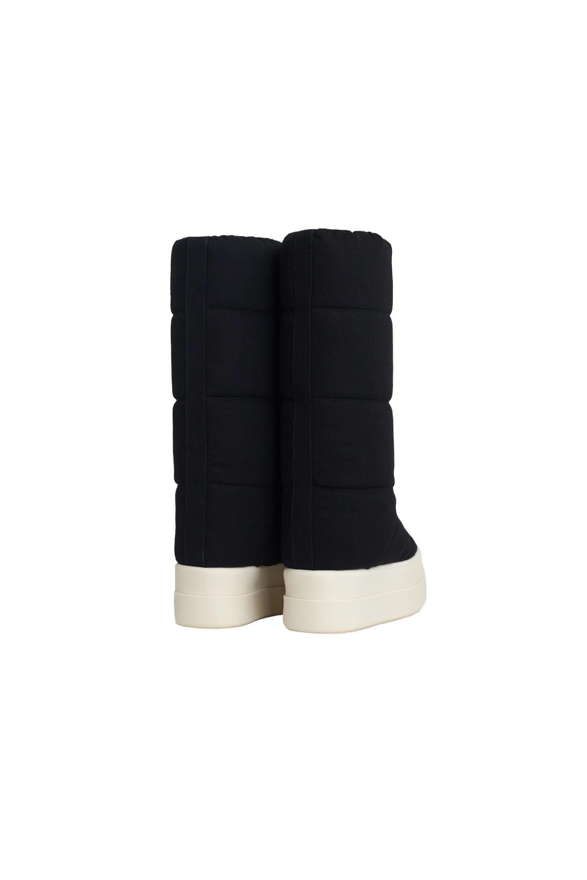 RICK OWENS DRKSHDW Mega Bumper Knee High Lunar Boots Black/Milk