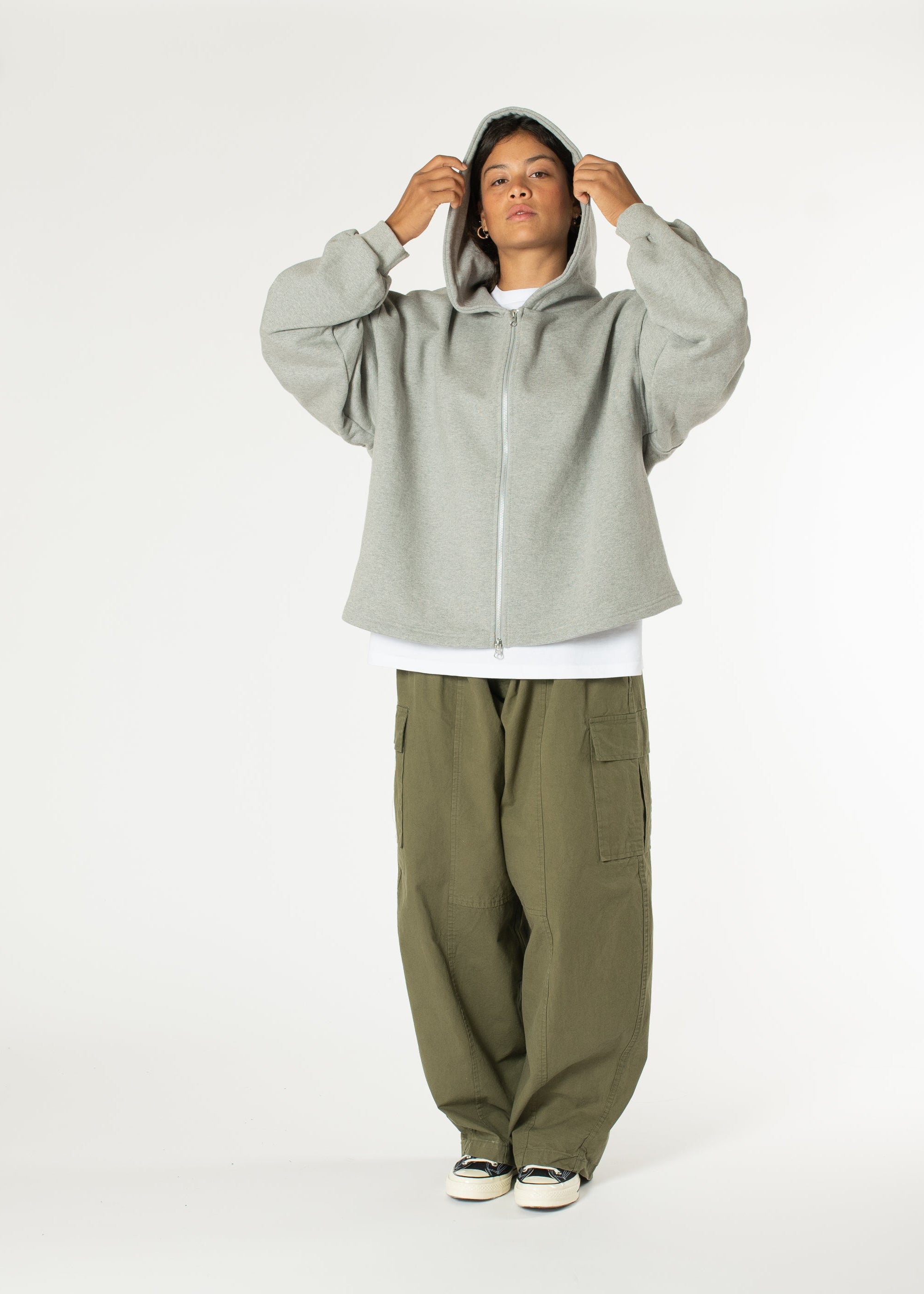 Boxy Zip-up Hoodie – Estudio Niksen