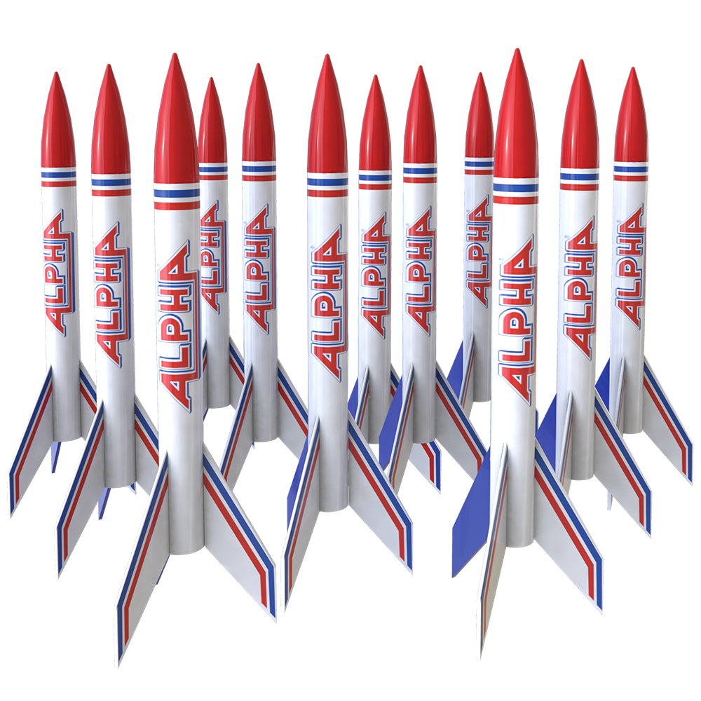 Alpha® Bulk Pack (12 pk) - Classic Estes Rocket Kit for STEM