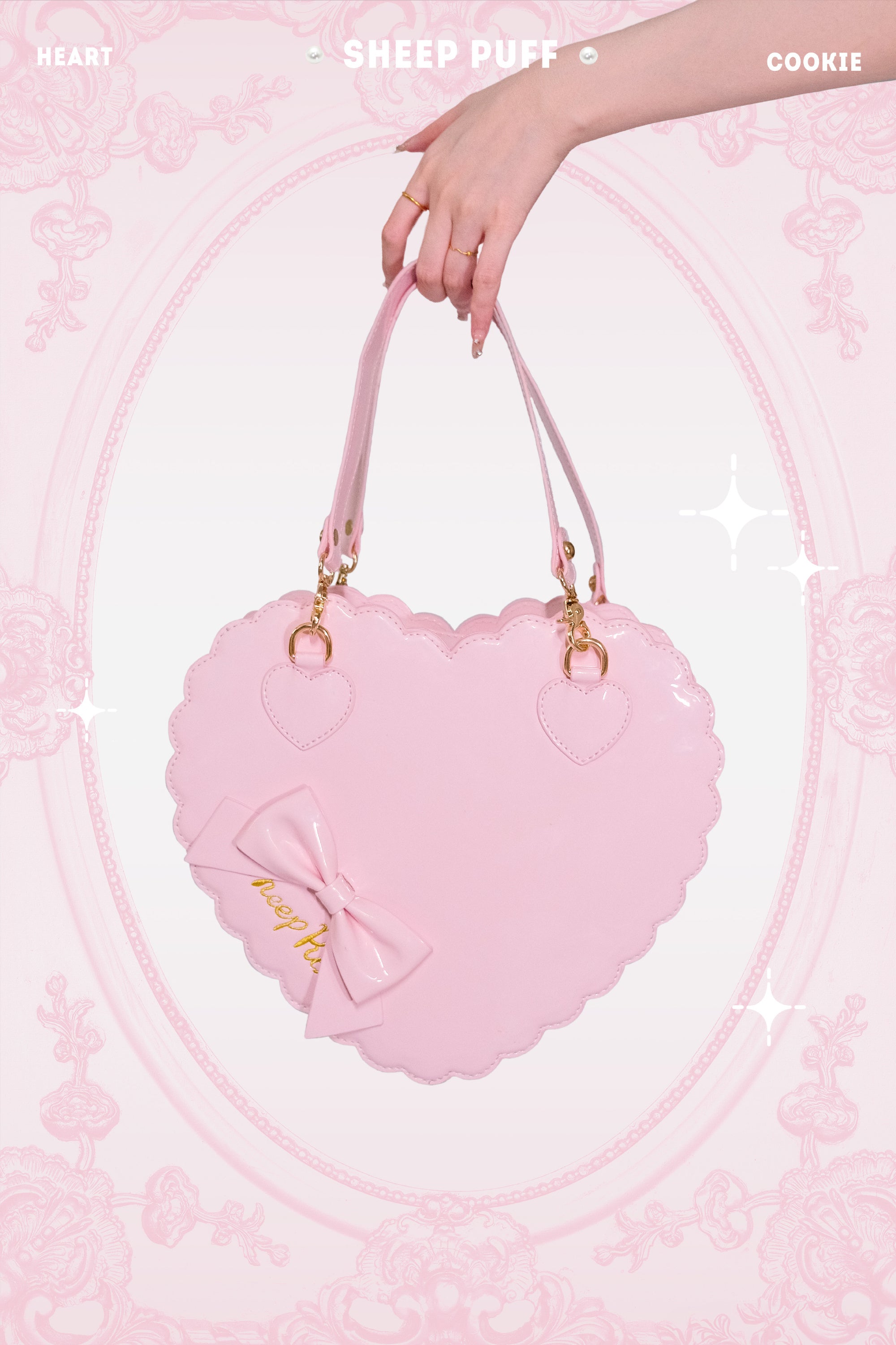 エナメルハートバッグ【Sheep Puff】 – Epetice