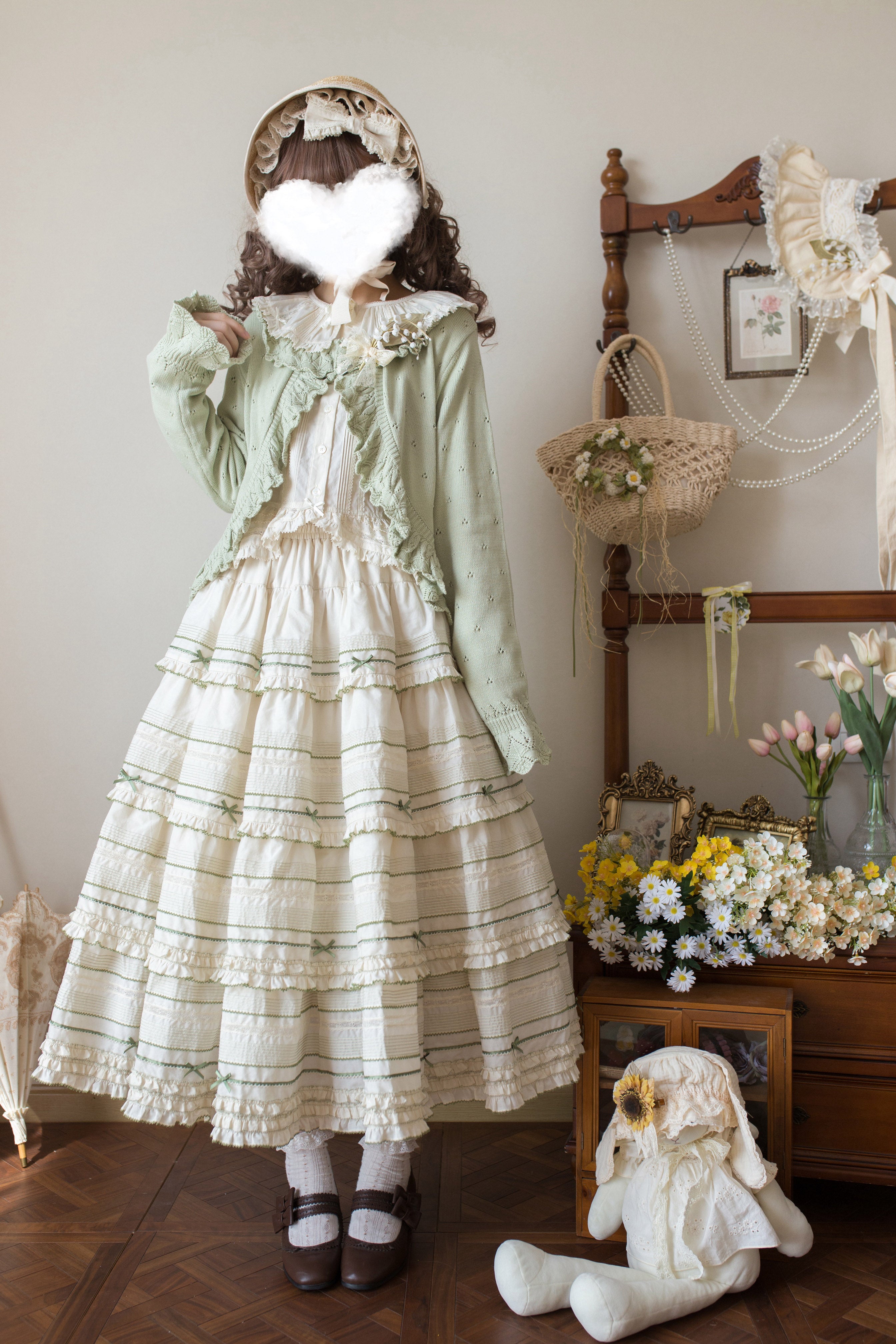 NANA フリルリボンニットボレロ【MIST】 – Epetice