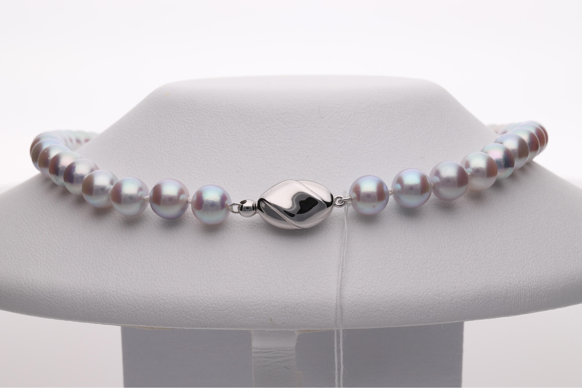 無調色 アコヤ真珠（日本） グレーパールネックレス 8.0-8.5mm