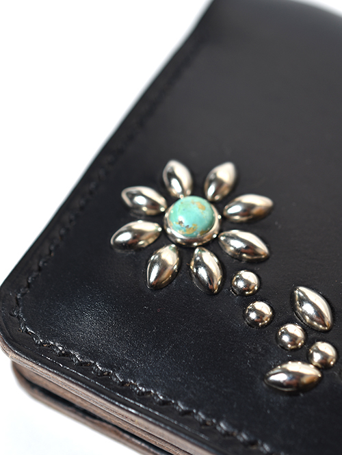 CROSSED ARROWS クロムエクセルレザー スタッズ トラッカーウォレット