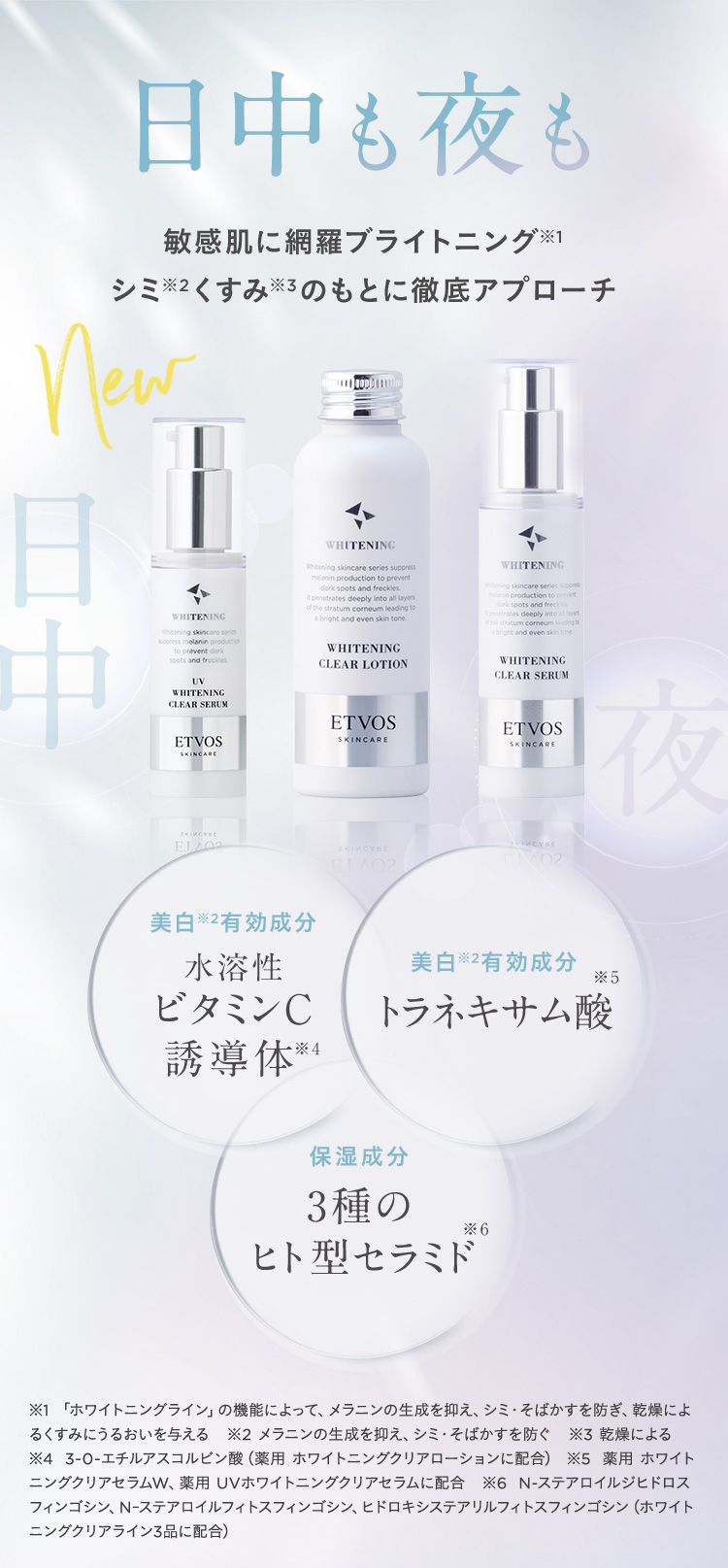 敏感肌のシミ・くすみのもとに、美白ケア │ エトヴォス
