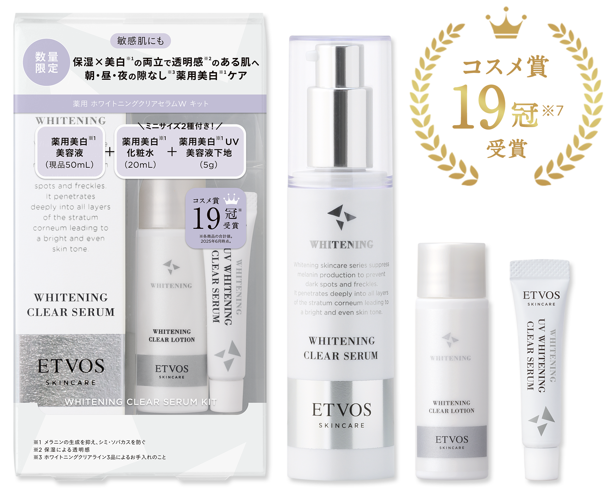 薬用 ホワイトニングクリアセラムWリミテッドキット｜ミネラルメイクの