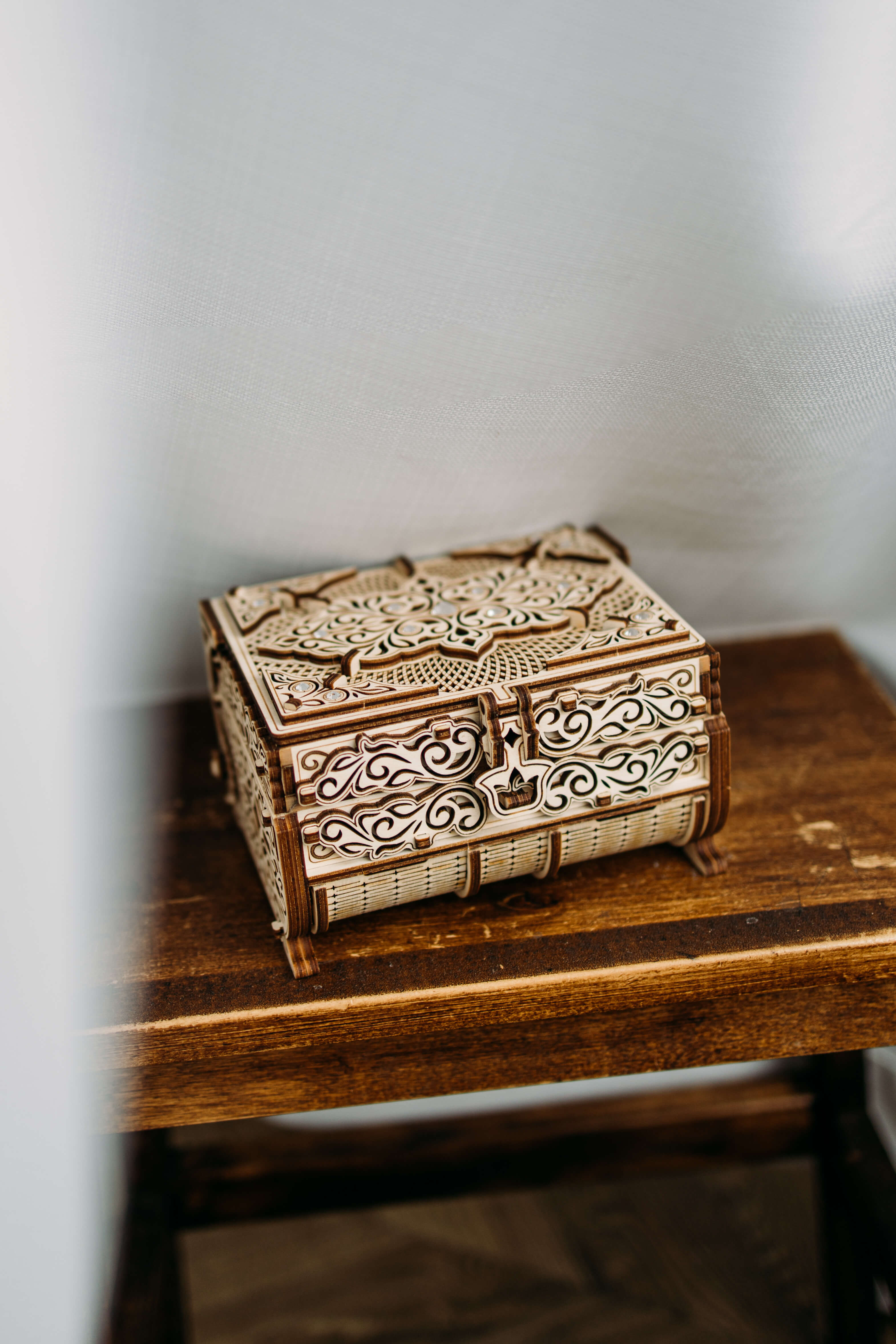 Treasure Box - 3D wooden mechanical model kit by WoodTrick.