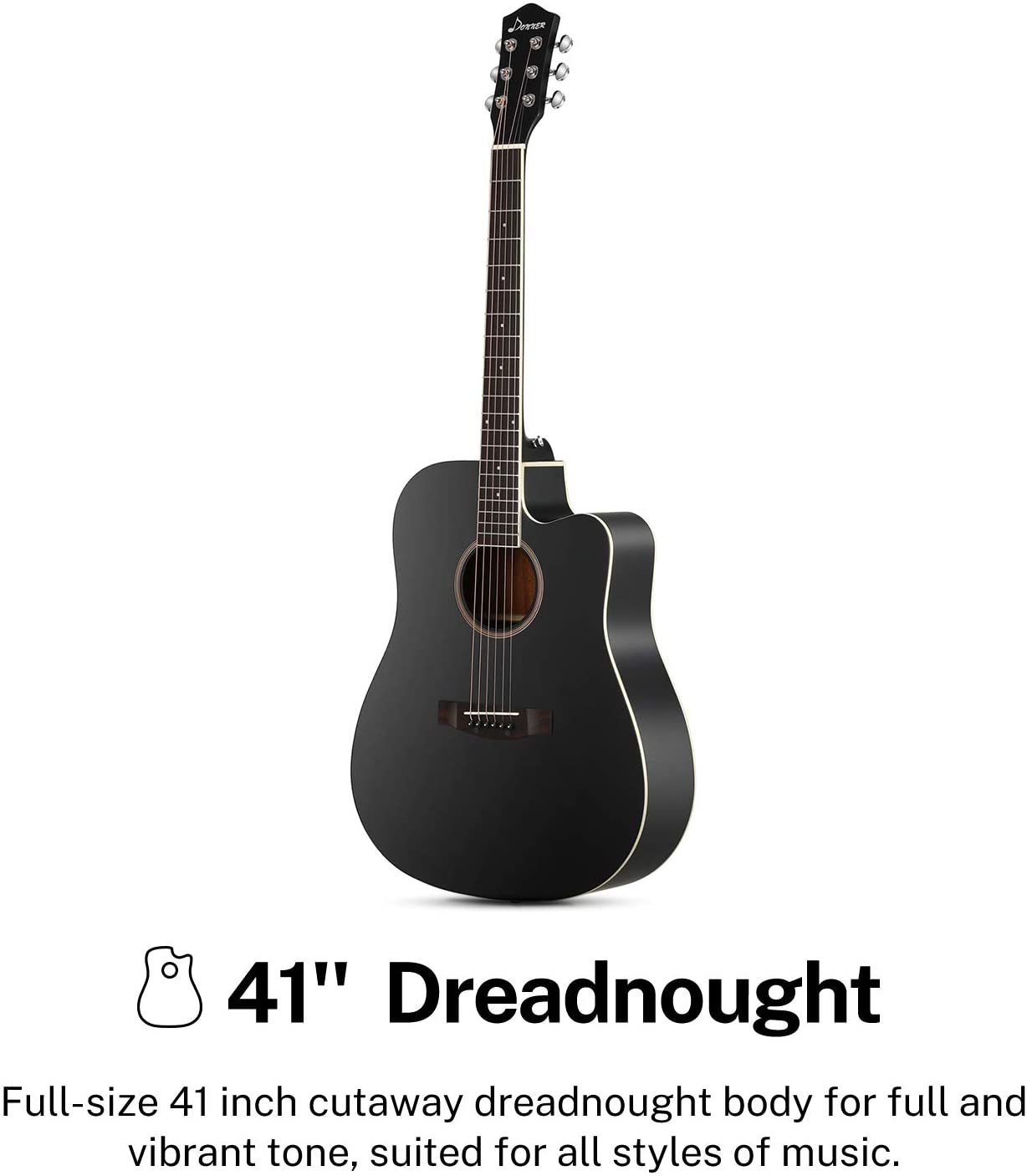 DAG-1CB Acoustic Guitar Kit – Full Size 41” for Beginners -Donner