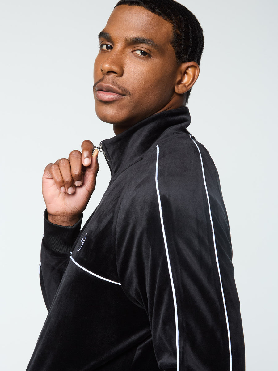 Lioni Velour Track Jacket- Black Beauty – Sergio Tacchini Europe