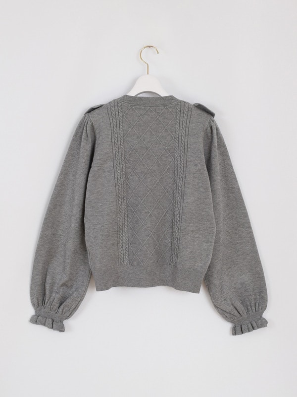 ファーリボンフリルニット｜evelyn（エブリン）公式通販サイト