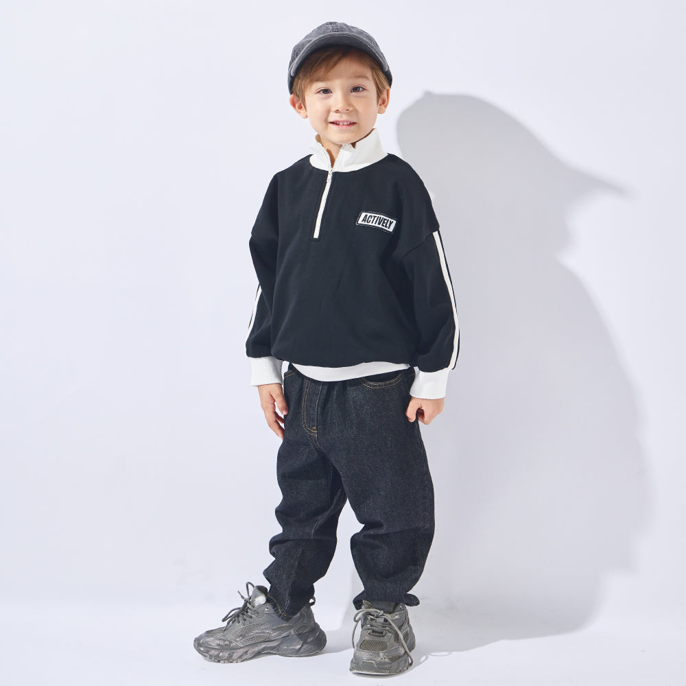 裏起毛ハーフジップトレーナー – 子供服通販の ever closet