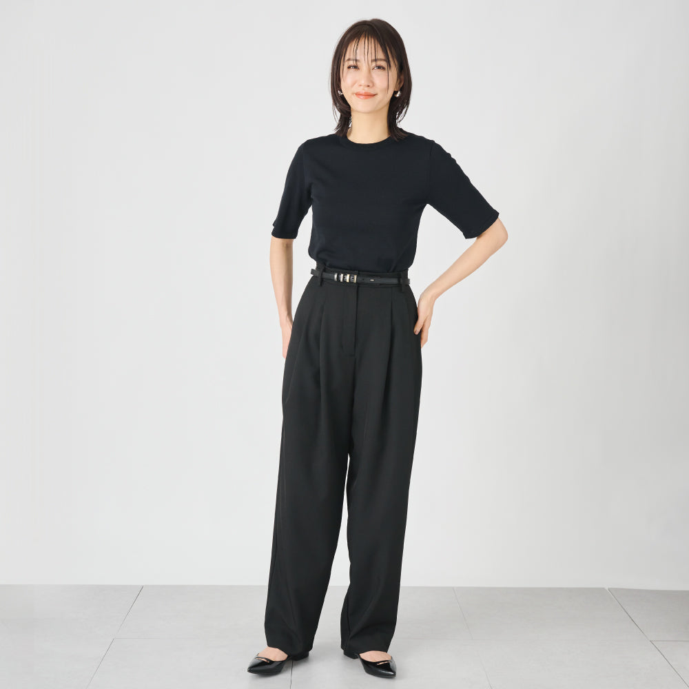 Ladies】5分袖 シアー ニットTシャツ – 子供服通販の ever closet