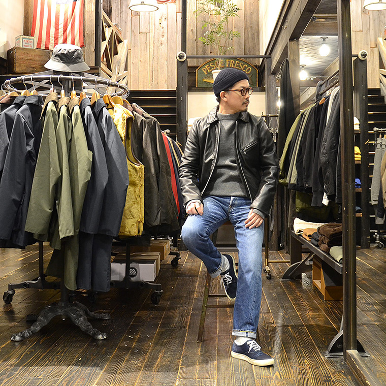 VANSON (バンソン) Explorer別注 ENFIELD-SLIM FITTED SOFT COW