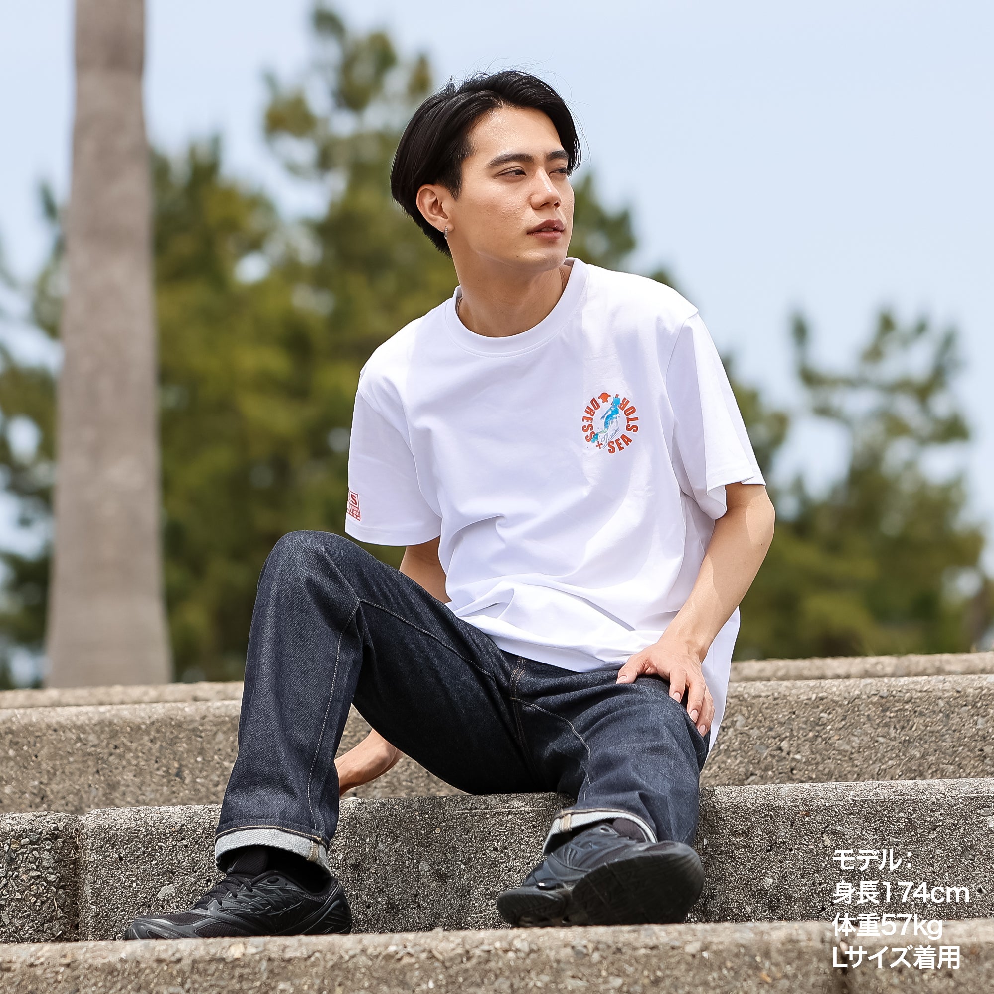 残りわずか/Sサイズのみ】DRESS×海物語 マリンちゃんTシャツ