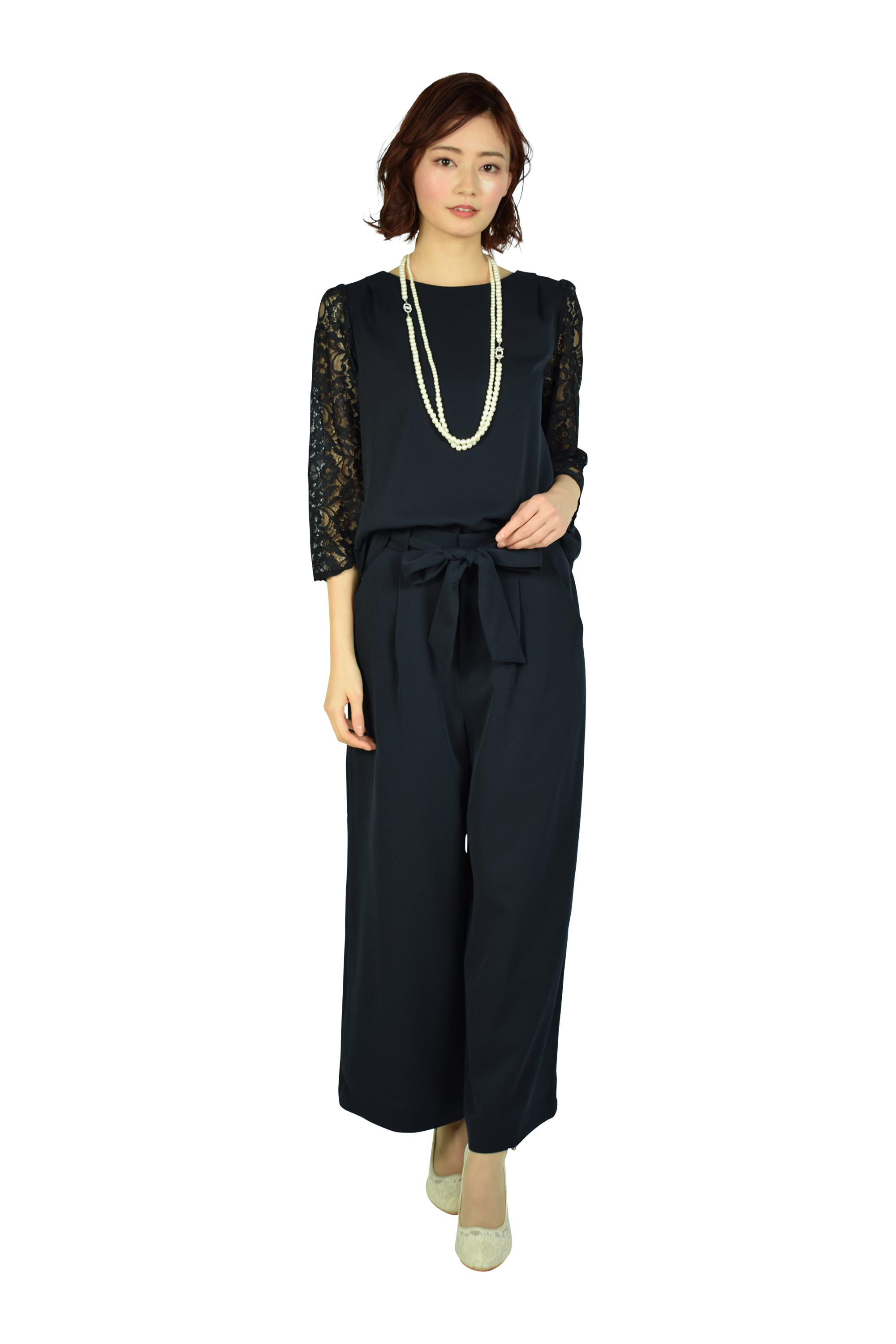 anySiS レース袖ワイドパンツネイビードレス (M〜L) をレンタル - 結婚