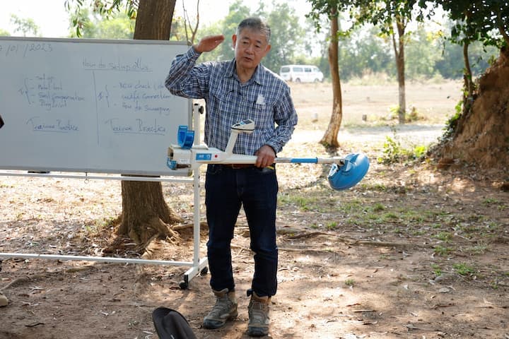 現地報告】ウクライナの地雷除去へ！ 日本製地雷探知機「ALIS」の研修