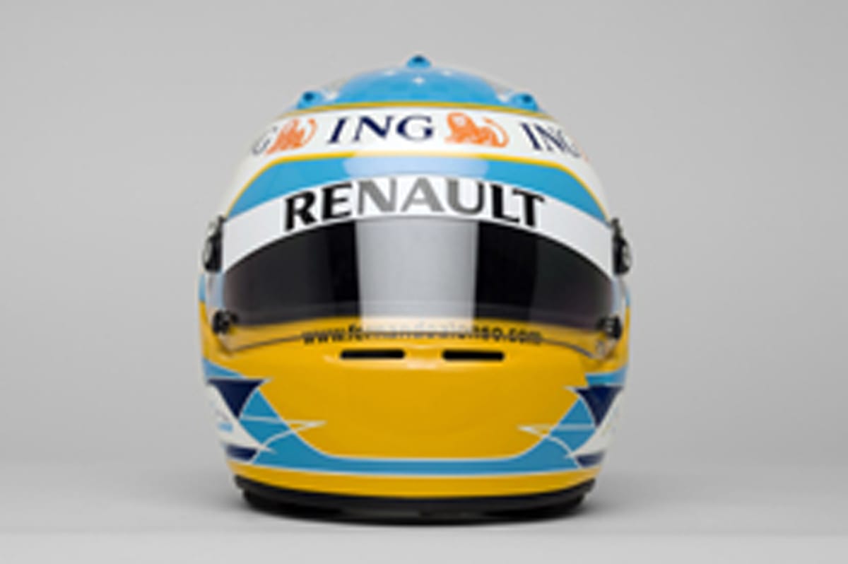 フェルナンド・アロンソ ヘルメット （2008年） 【 F1-Gate .com 】