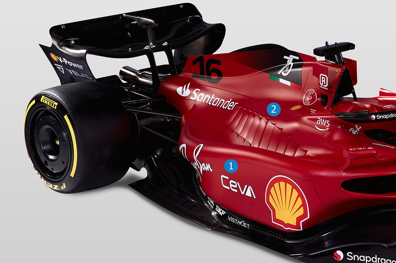 F1マシン詳細解析】 フェラーリ F1-75：一線を画す多数の