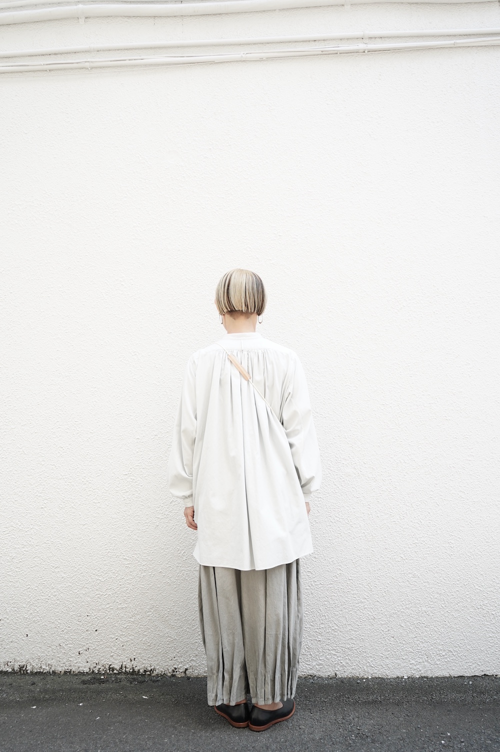 SP（エシュペー） オーガニックコットンギャザーシャツ annabelle