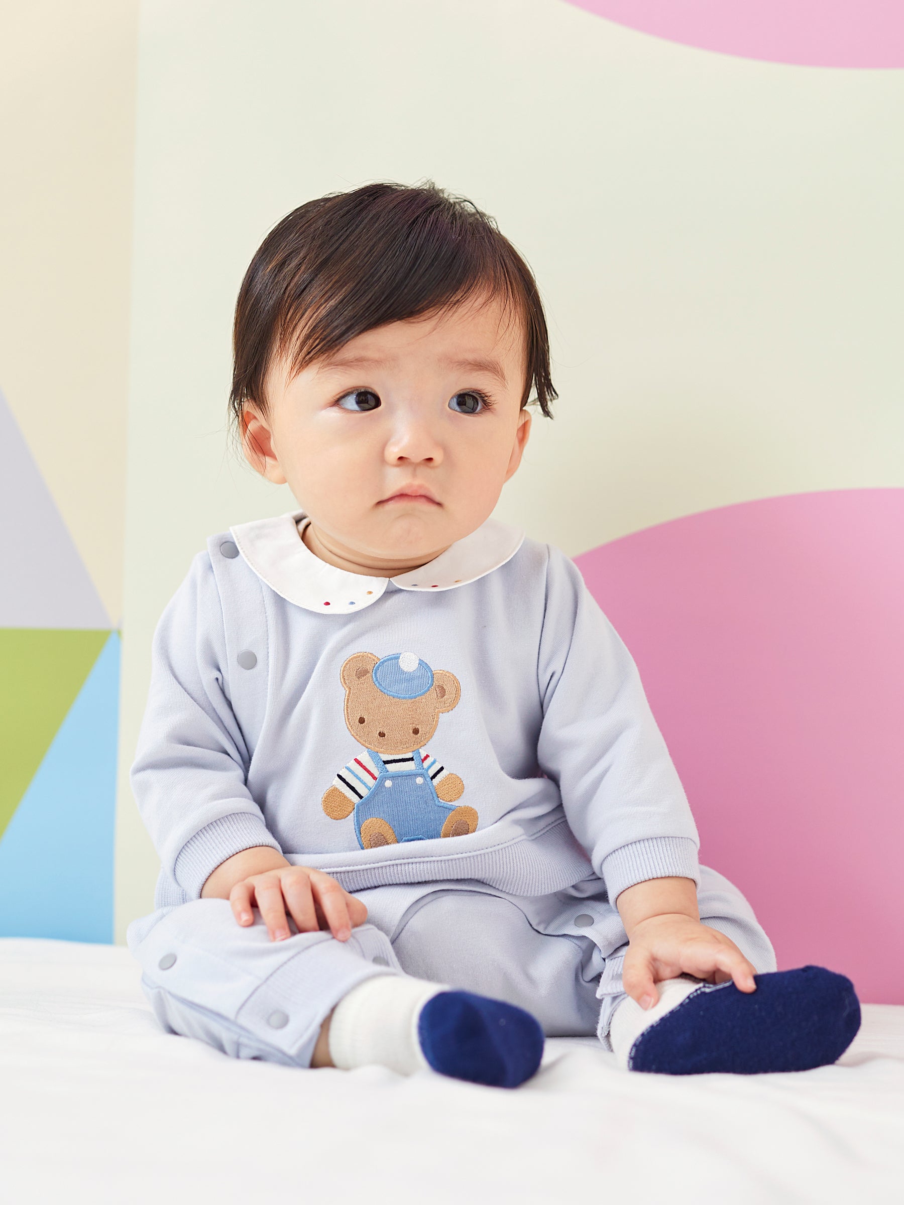 ファミリア ファミリア ロンパース カバーオール 60 長袖ロンパース