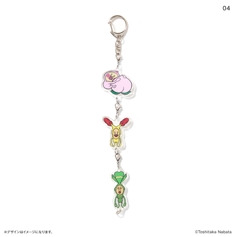 こびとづかん トレーディング つながる！3連チャームキーホルダー 全8