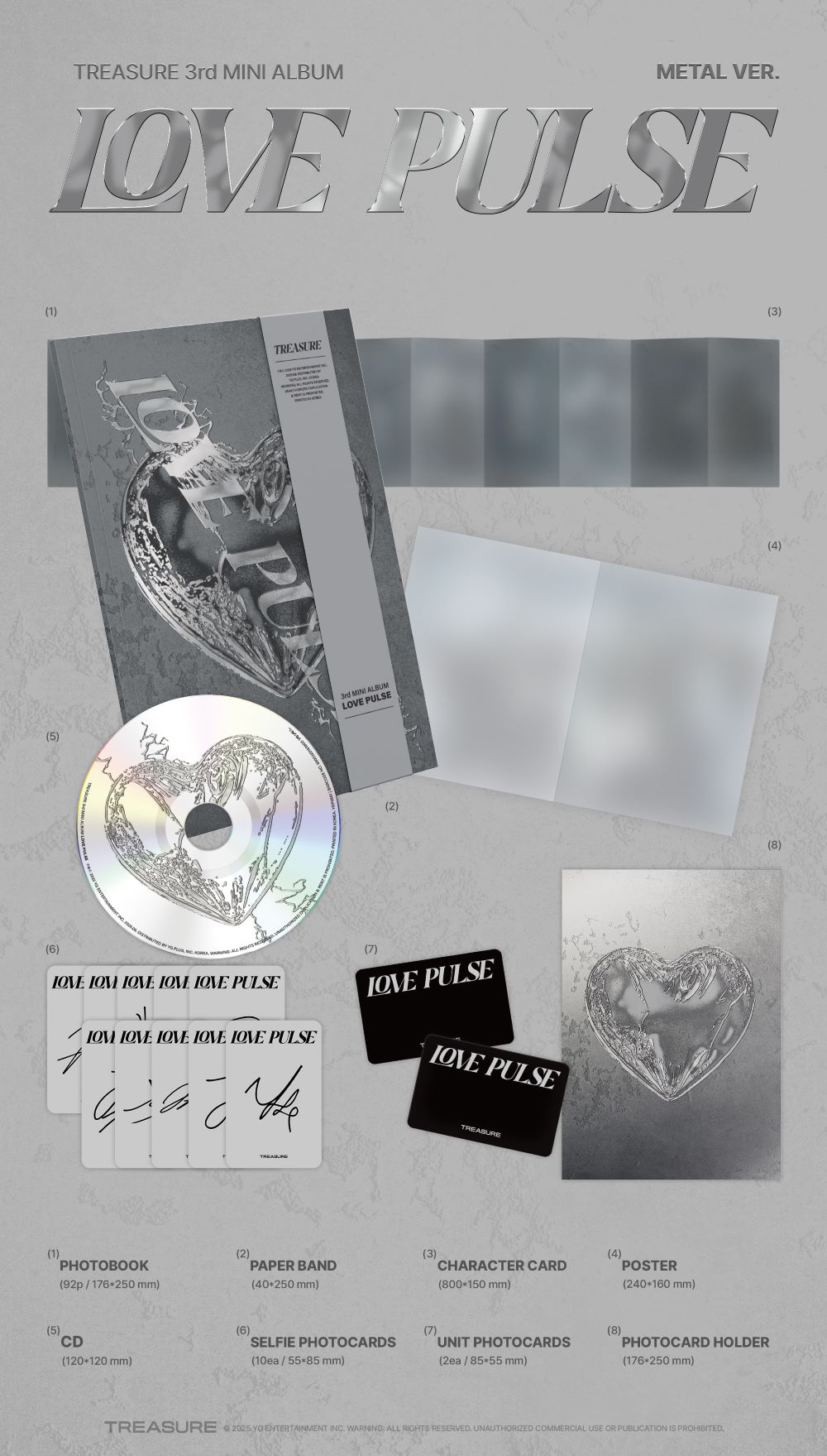 트레저 (TREASURE) - 미니앨범 3집 [LOVE PULSE] (METAL / STREET
