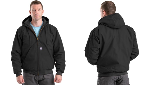 HJ51BK Heritage Duck Hooded Active Work Jacket - Black - Berne