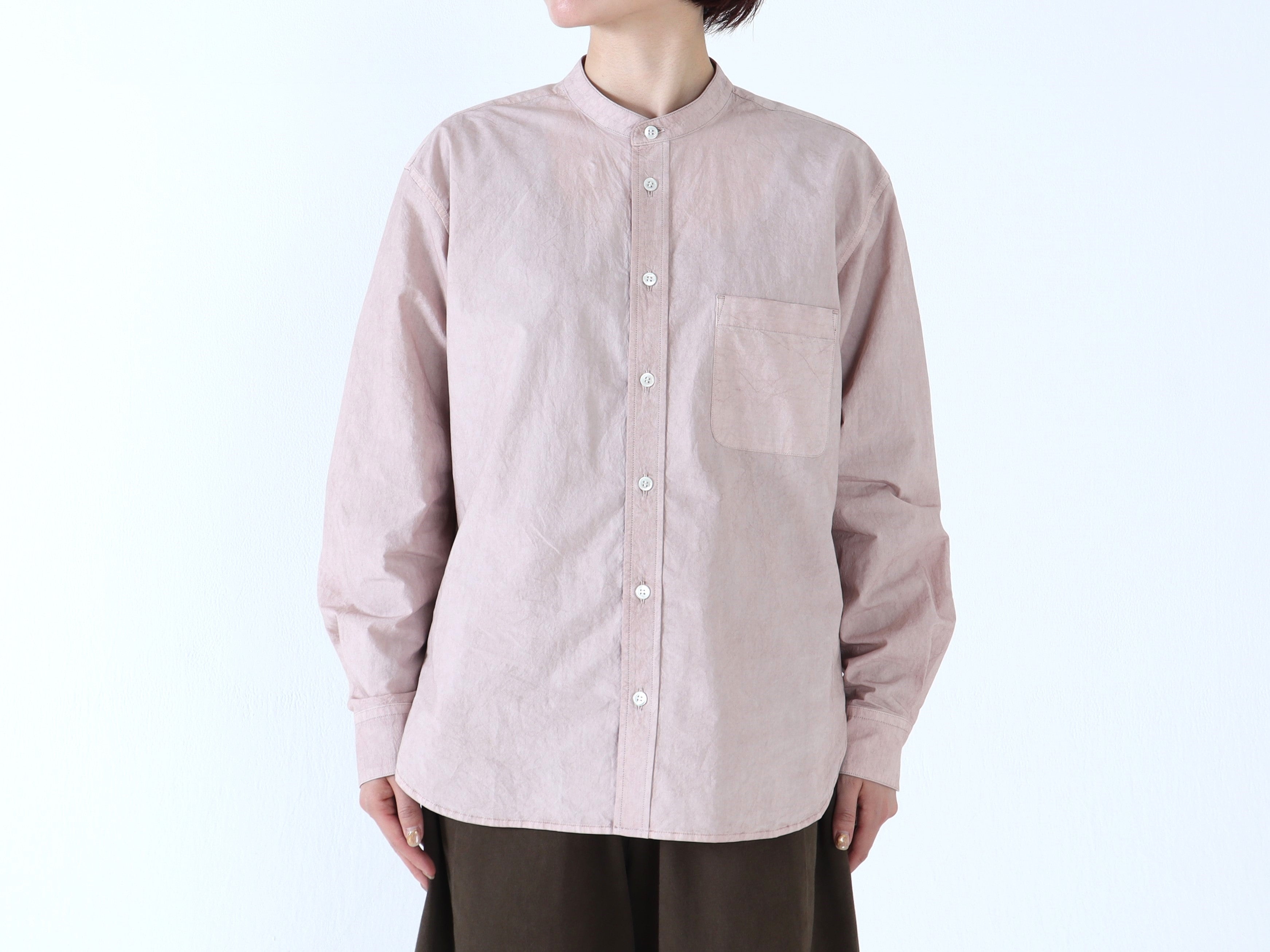綿近江晒 スタンドカラーシャツ – factory