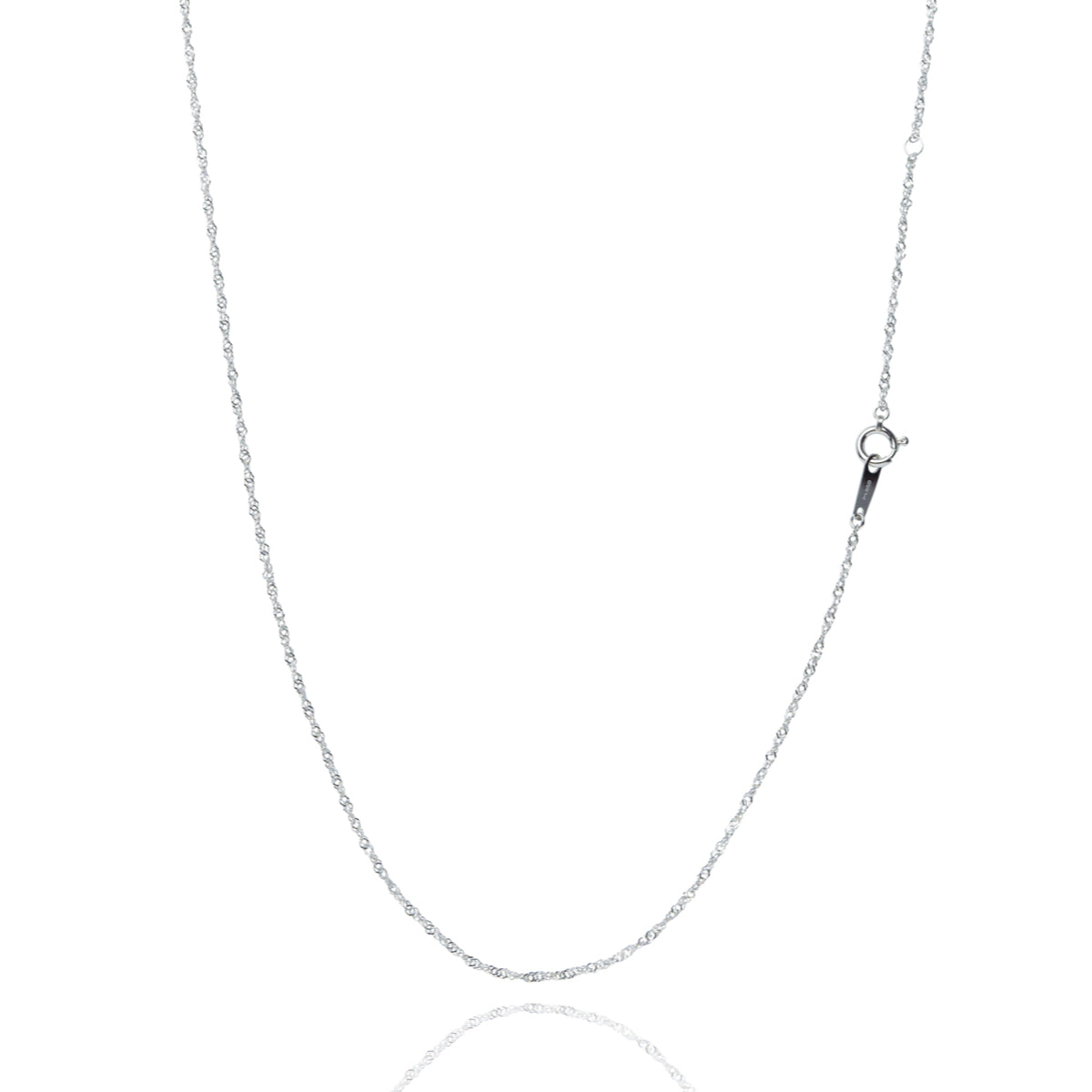 スクリューチェーン ネックレス PT850 プラチナ 最長45cm 線形0.25mm