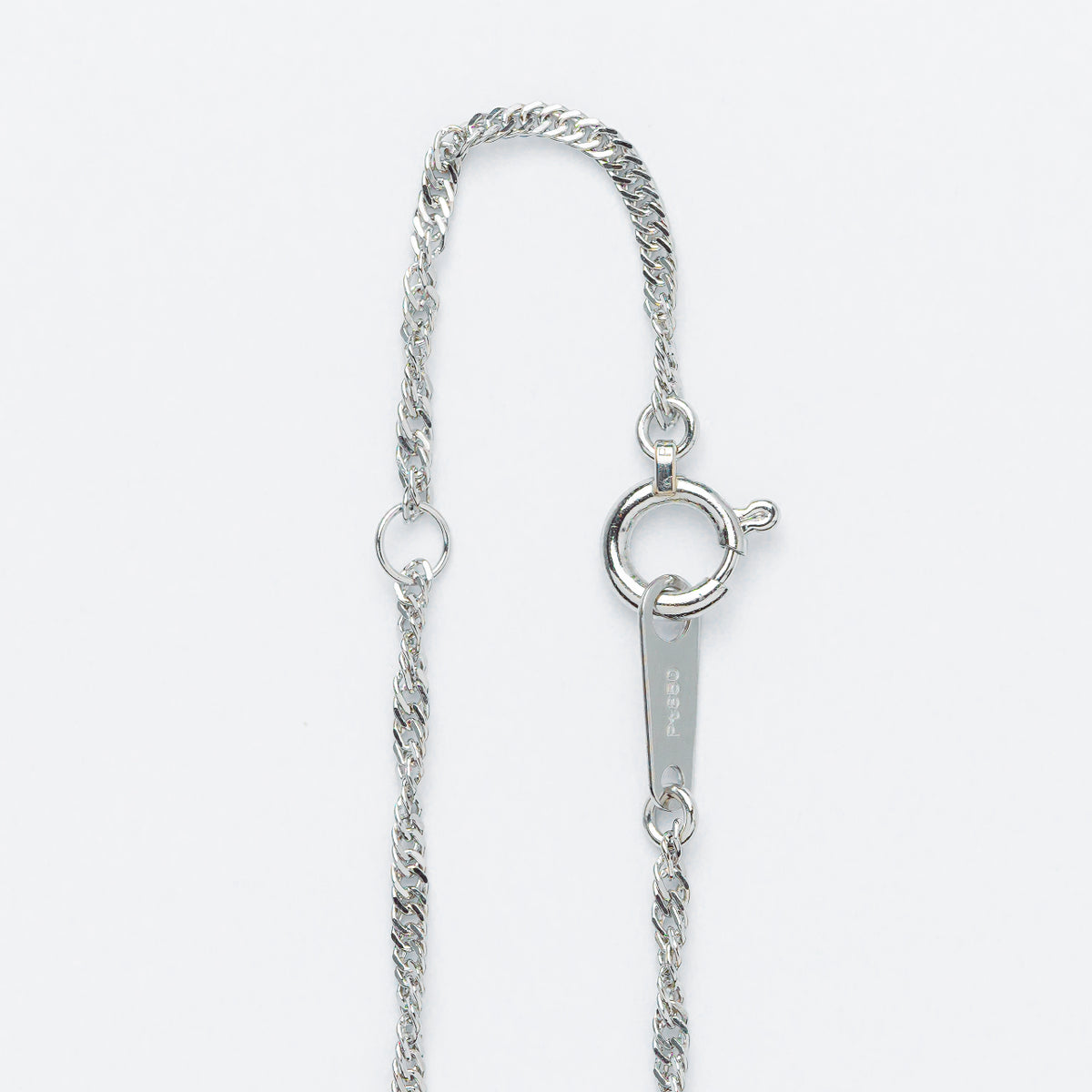 スクリューチェーン ネックレス PT850 プラチナ 最長45cm 線形0.25mm