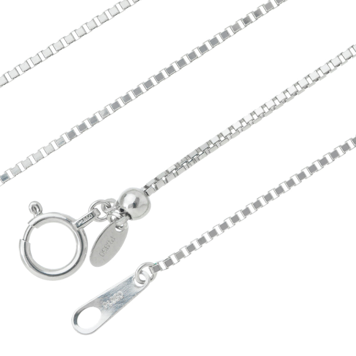 ベネチアンチェーン ネックレス PT850 プラチナ 最長45cm 長さ調整可