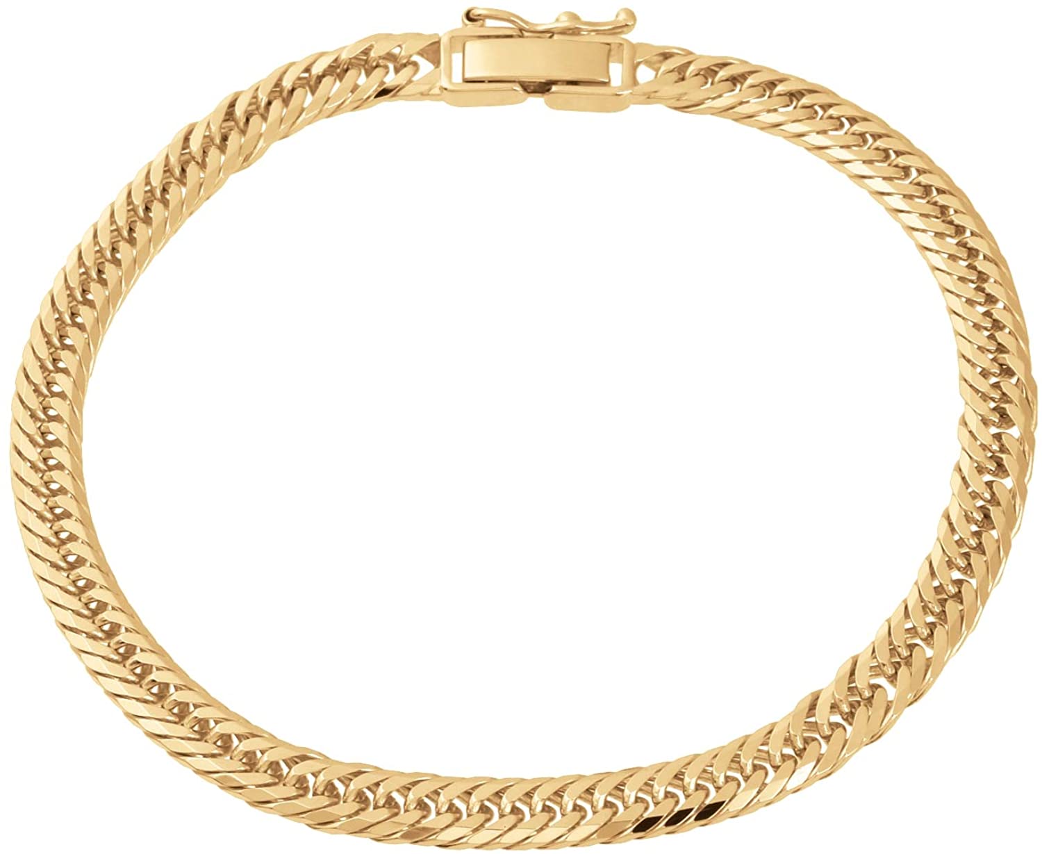 18金ブレスレット 8面トリプル喜平チェーン 日本製 18金 約10g 18cm 中