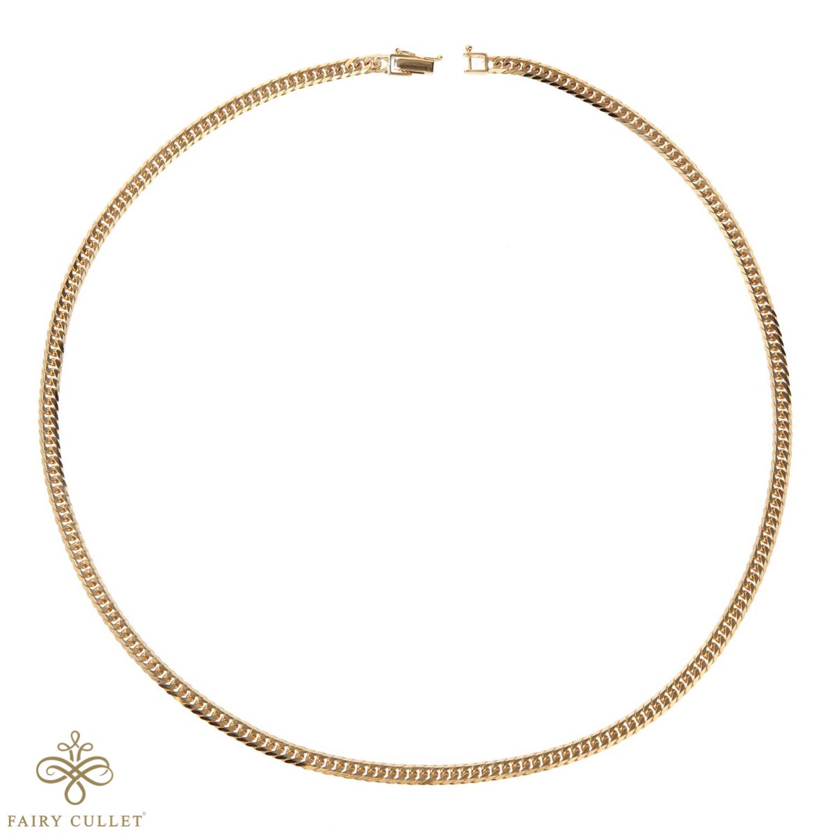 18金ネックレス K18 6面W喜平チェーン 日本製 検定印 30g 50cm 中留め