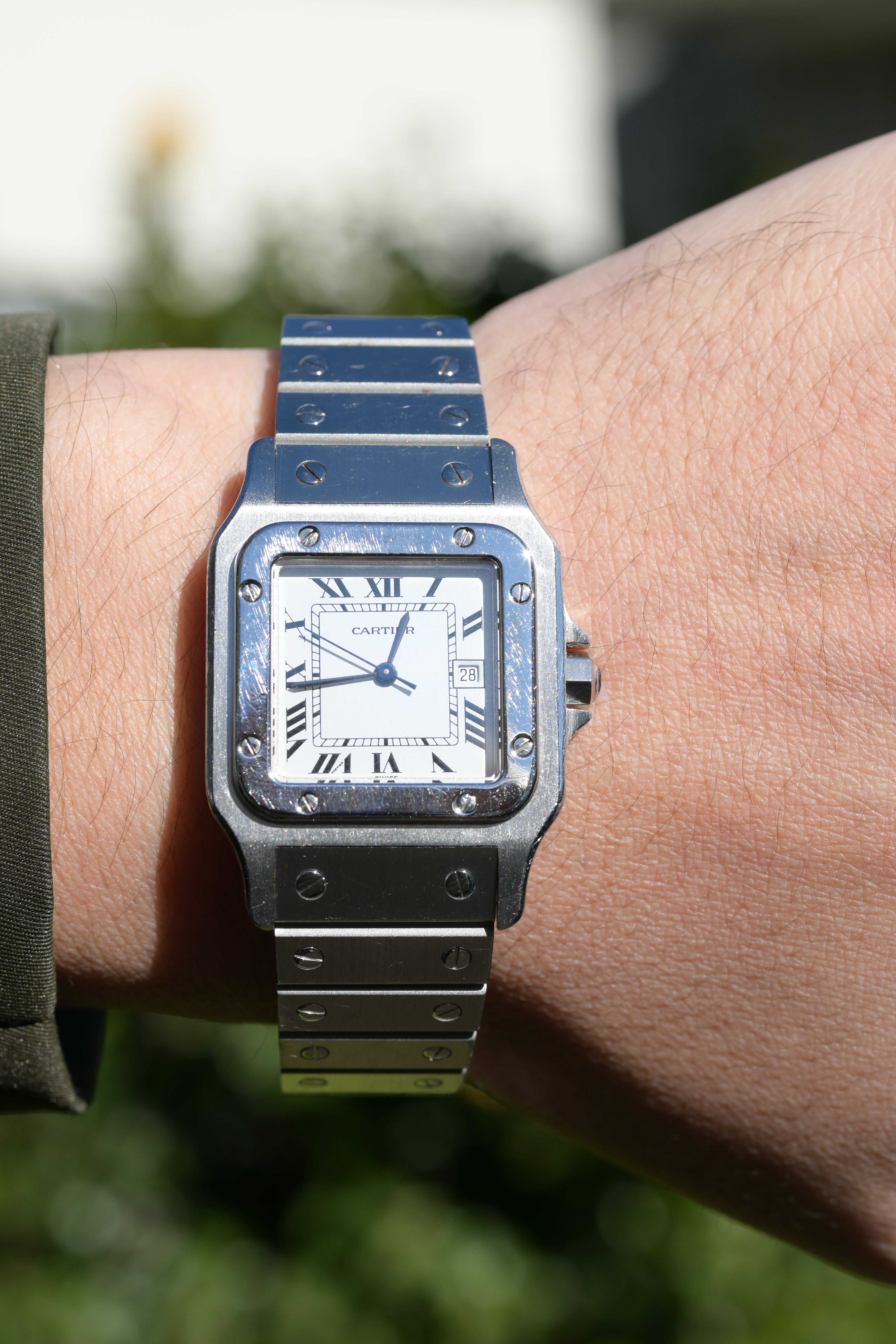 カルティエ サントスカレ LMサイズ Ref.2960 オールステンレスSS 自動