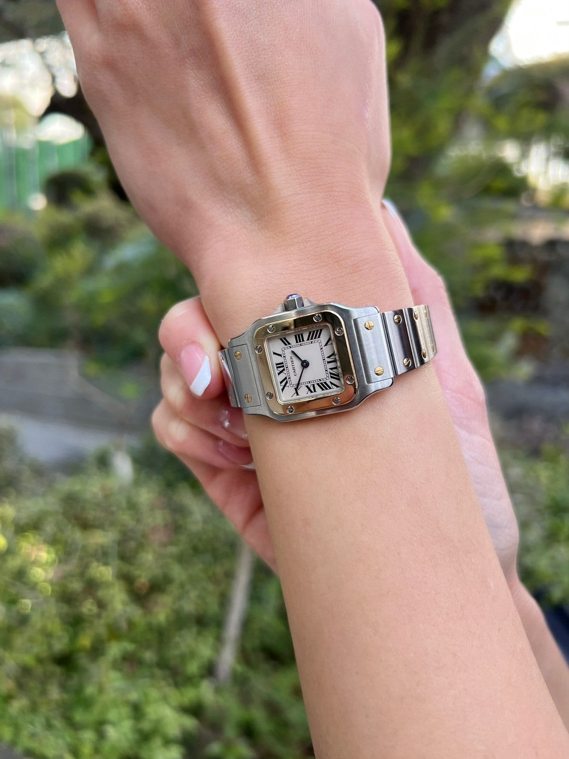 カルティエ サントスガルべSMサイズ コンビ クオーツ レディース