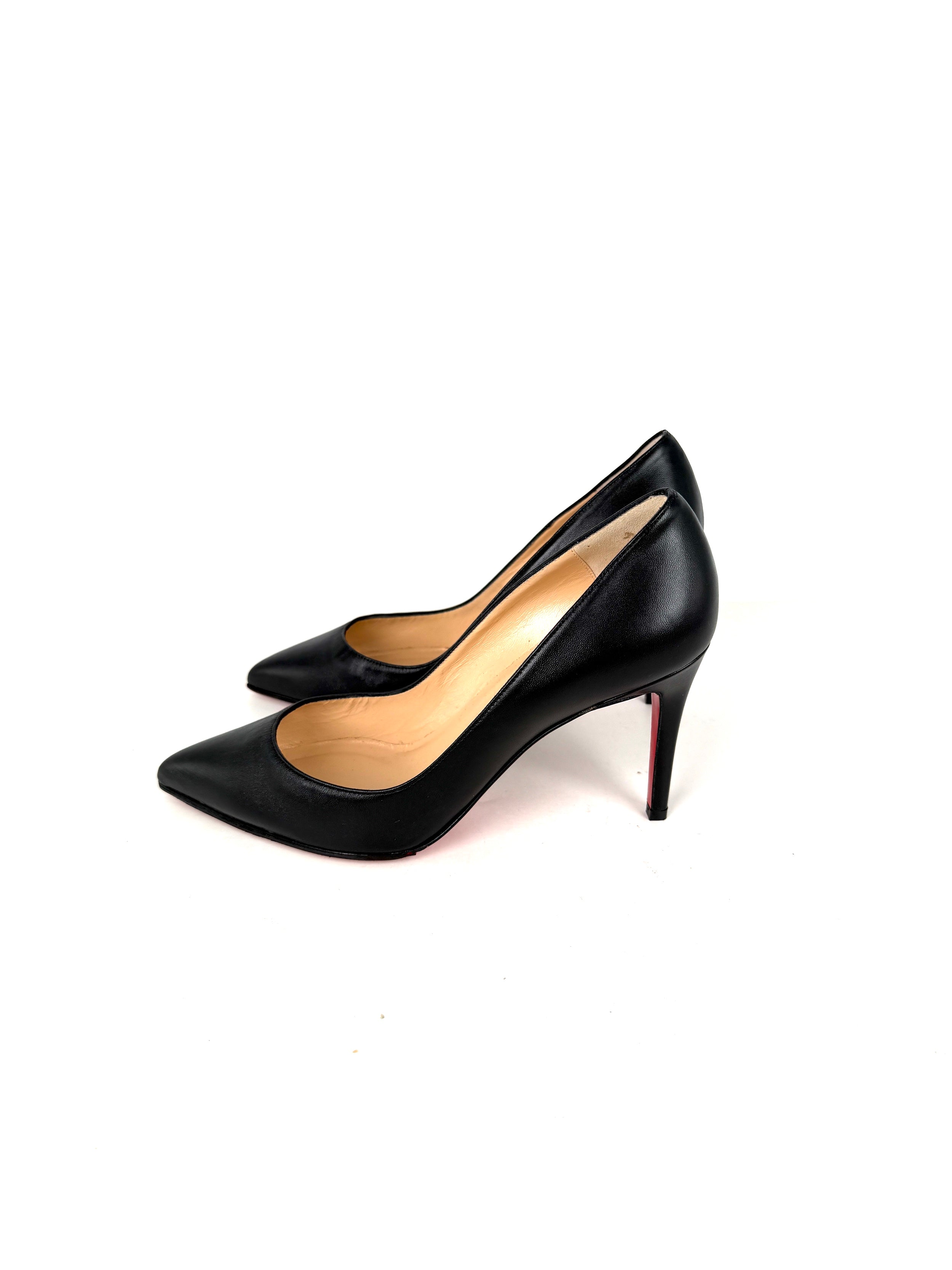 Christian Louboutin Pigalle Kate 85 Leather Pointed Toe Heel Pumps