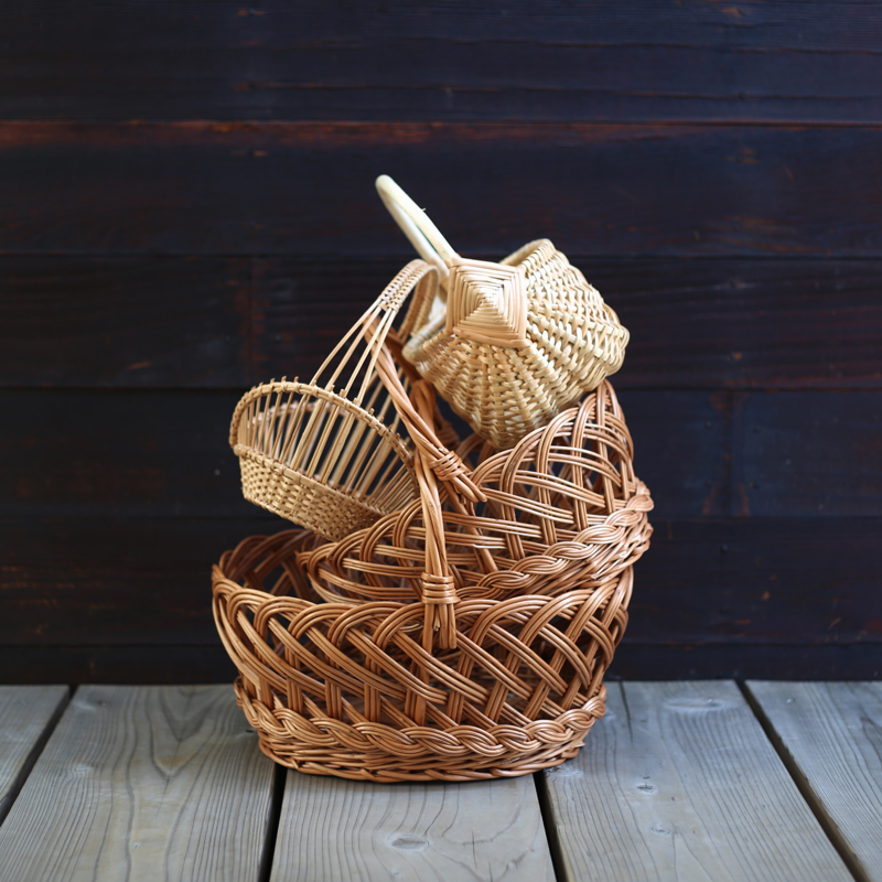 FOBcoopフォブコープ カゴバッグ 蓋付きバスケット フランス柳製