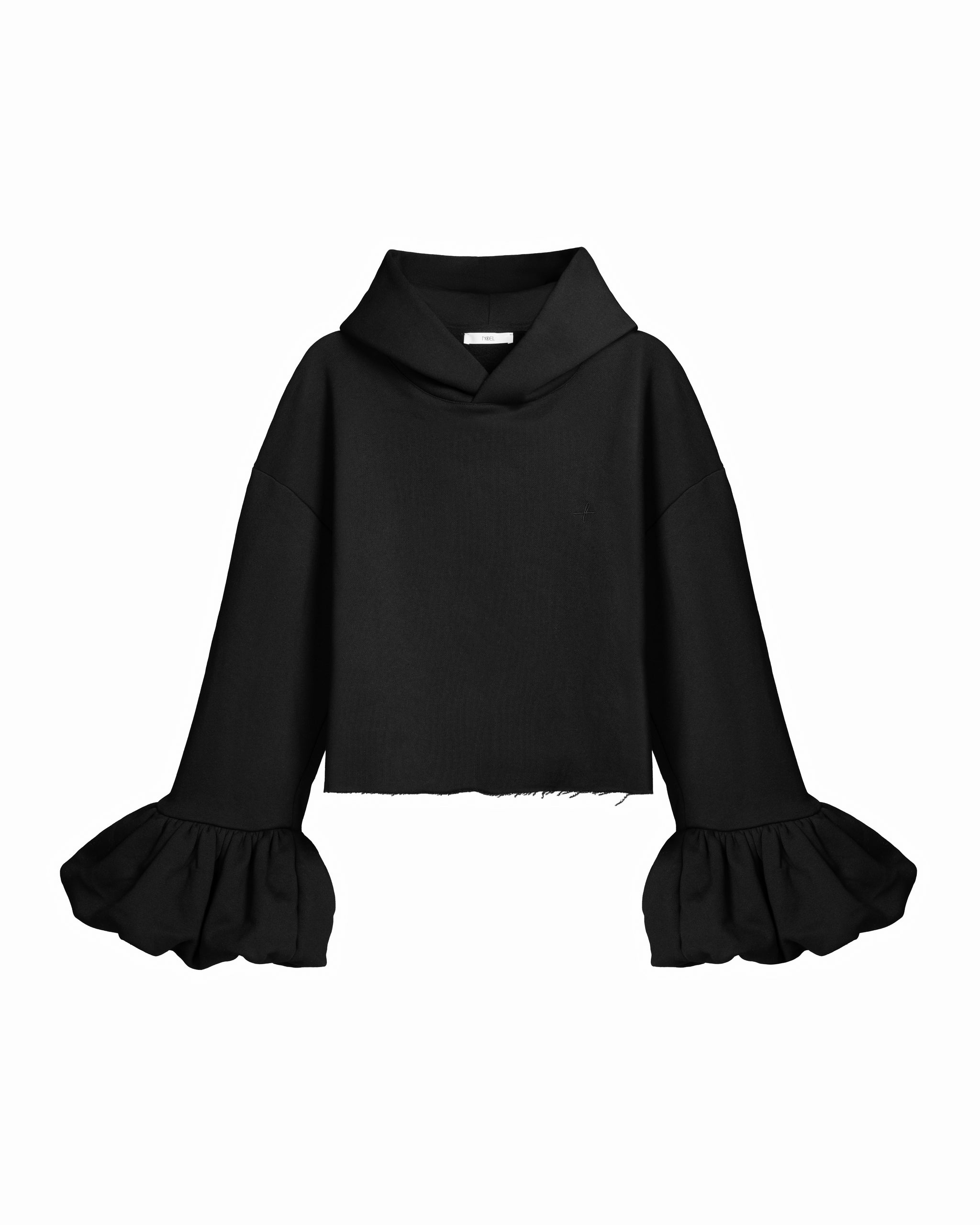 Noir Statement Sleeve Hoodie – Fe Noel