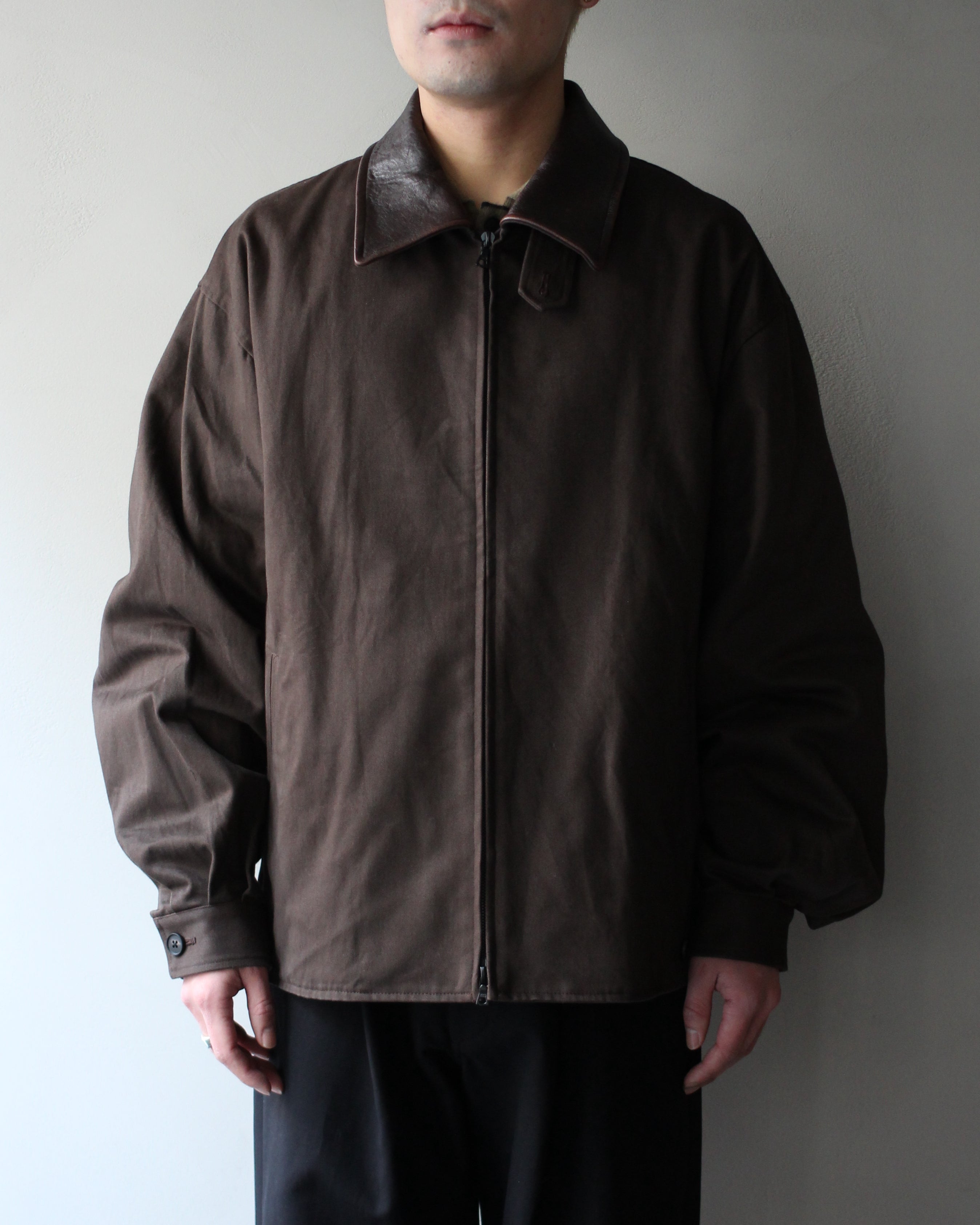 ssstein/SULFUR DYED BRUSHED CHINO ZIP JACKET 