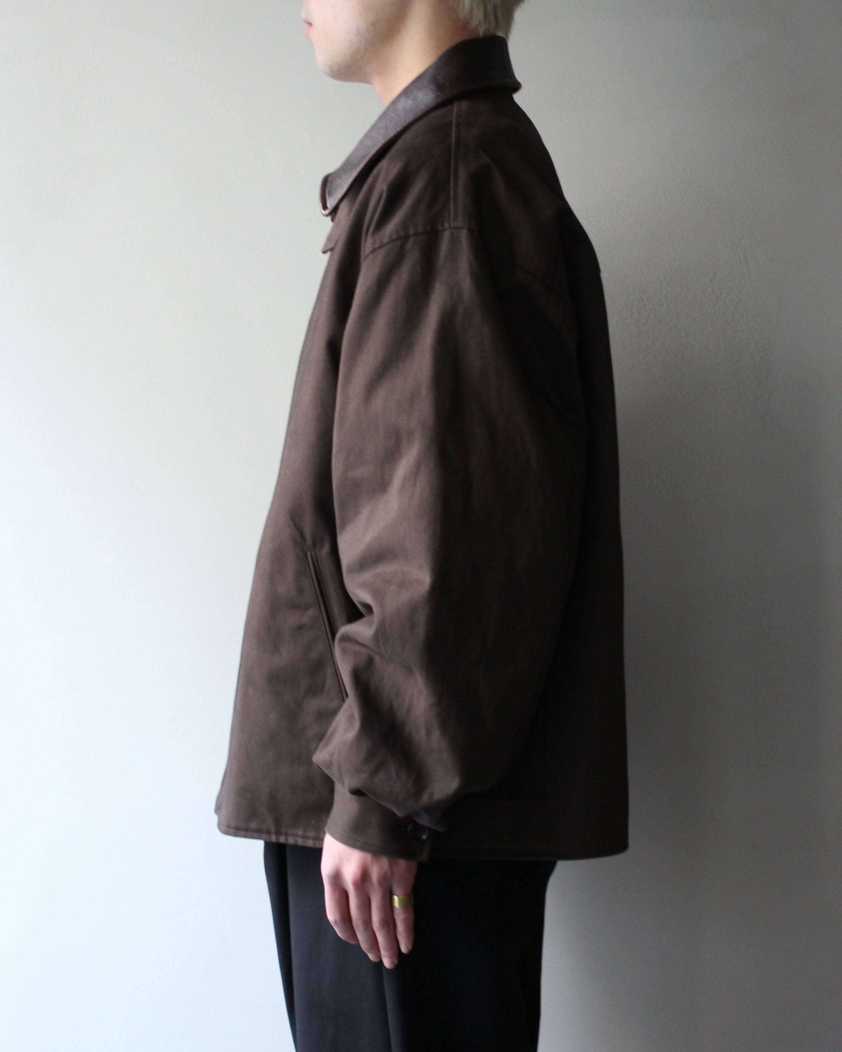 ssstein/SULFUR DYED BRUSHED CHINO ZIP JACKET 